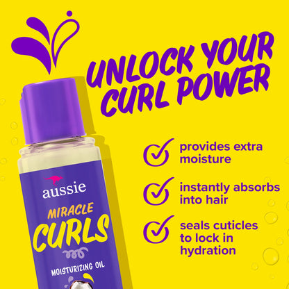Miracle Curls Coconut Curl-Defining Hair Oil, for Curly Hair 3.2 Fl Oz