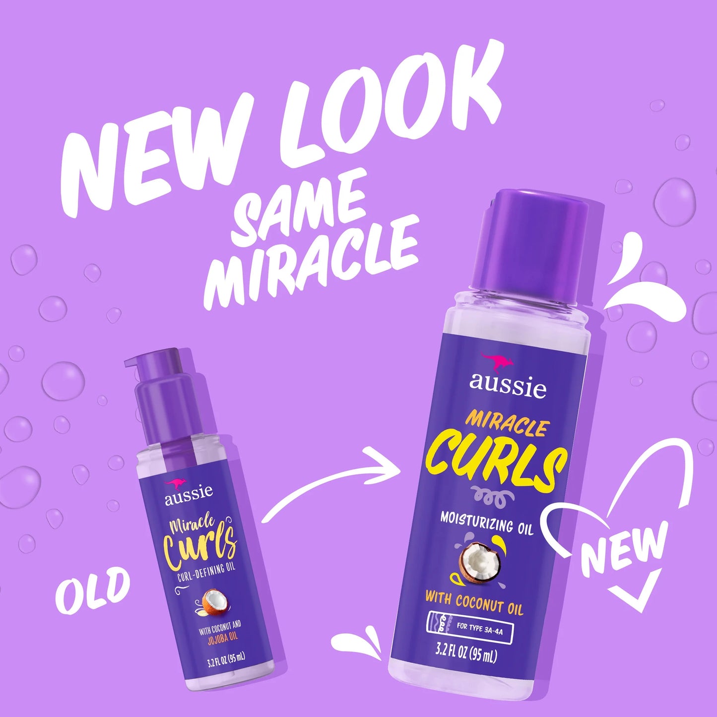 Miracle Curls Coconut Curl-Defining Hair Oil, for Curly Hair 3.2 Fl Oz