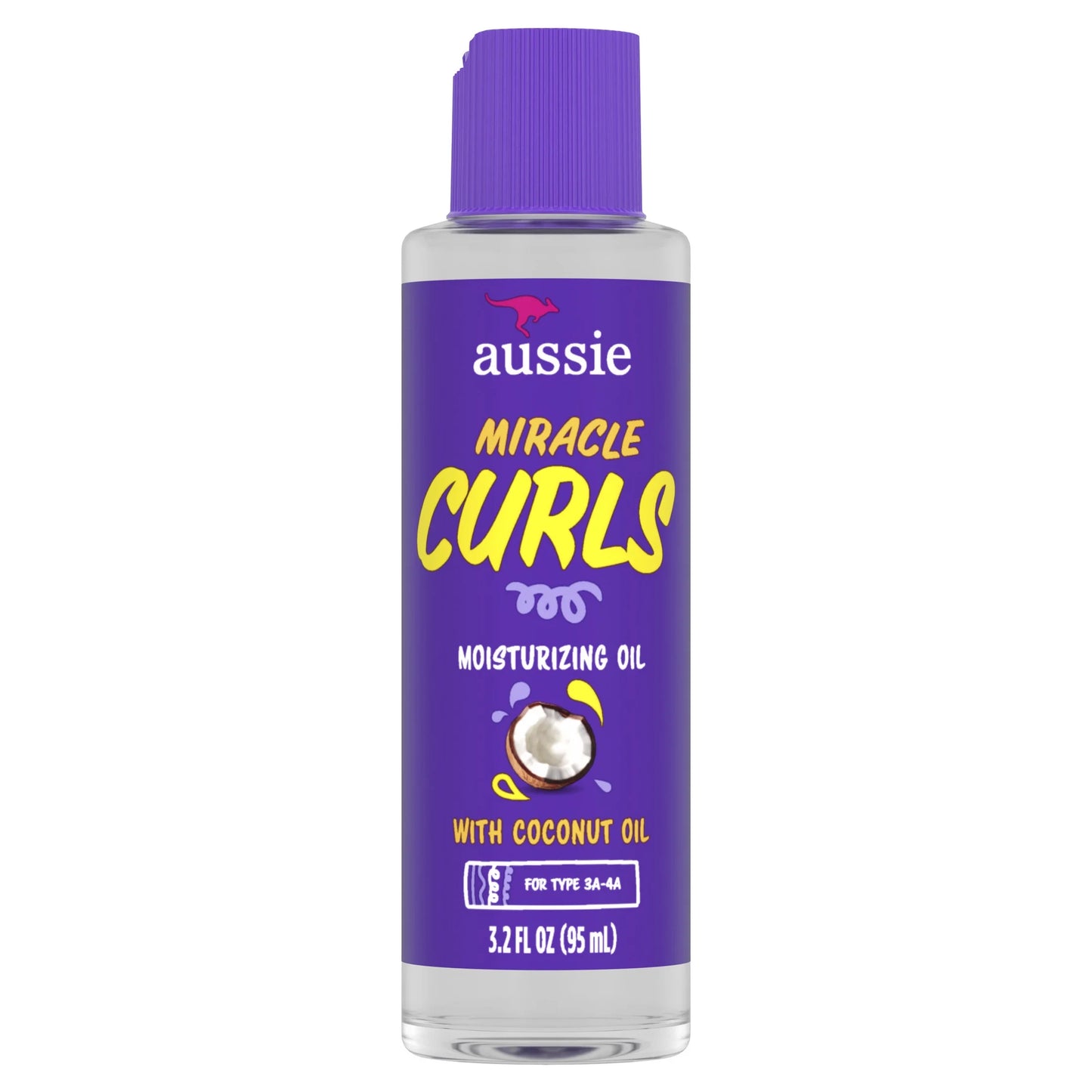 Miracle Curls Coconut Curl-Defining Hair Oil, for Curly Hair 3.2 Fl Oz